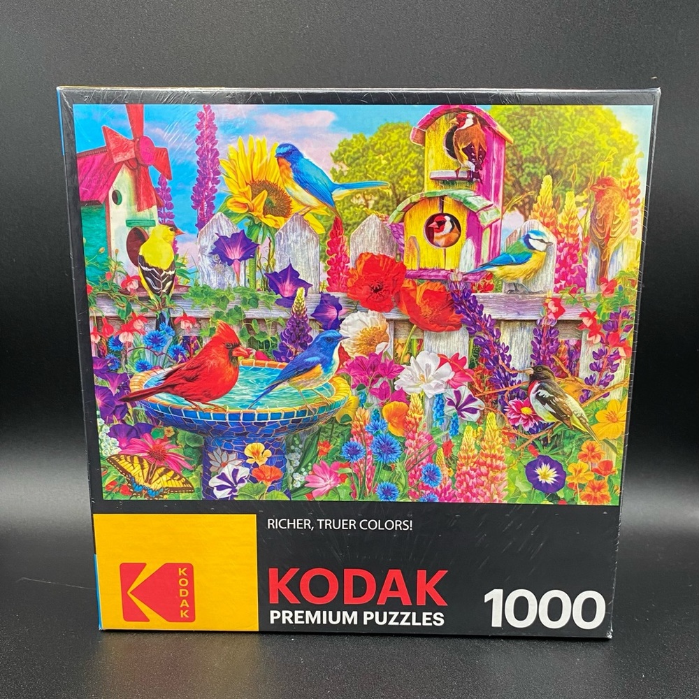 Kodak Premium 1000 piece Puzzle - Birds & Bird Bath Lars Stewart - #8700 New